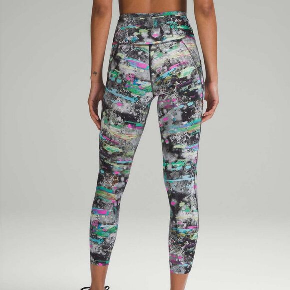 Lululemon Fast and Free High-Rise Tight 25 Pockets Women's 10 Paint Drift Multi - Picture 1 of 12